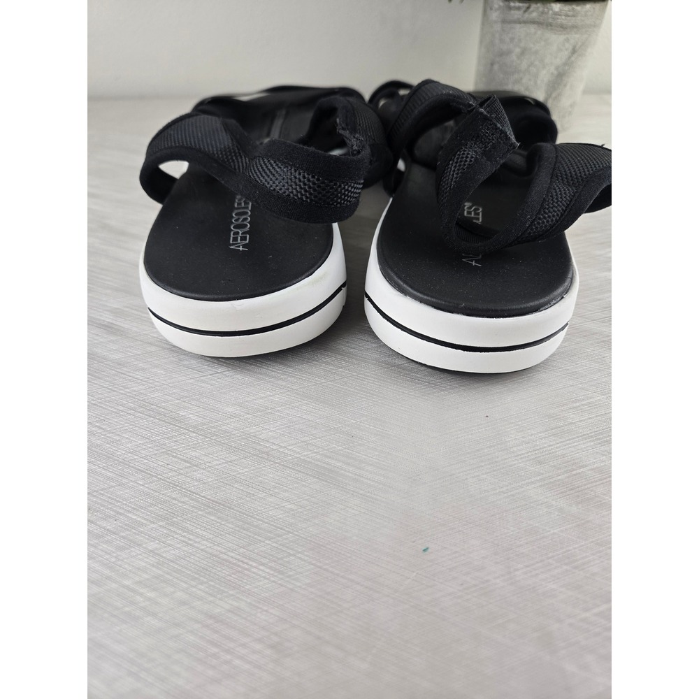 Aerosoles Top Form Womens Black Mesh Front Zip Sporty Slingback Sandals 11M - Picture 5 of 11